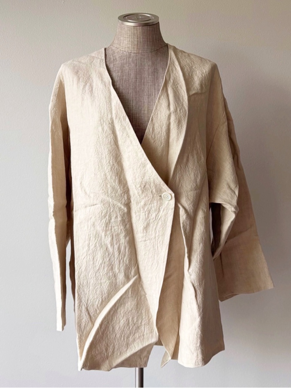 Lauren Manoogian Linen Lantern Blazer, Sandstone color